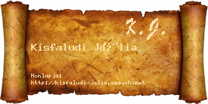 Kisfaludi Júlia névjegykártya