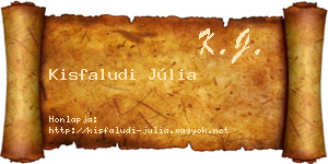 Kisfaludi Júlia névjegykártya