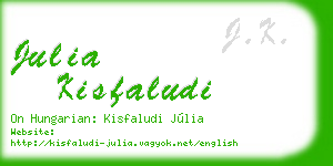julia kisfaludi business card