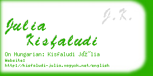 julia kisfaludi business card